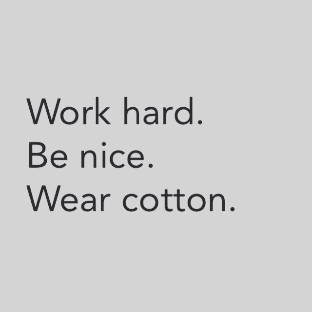 Nuff said. #wearmorecotton