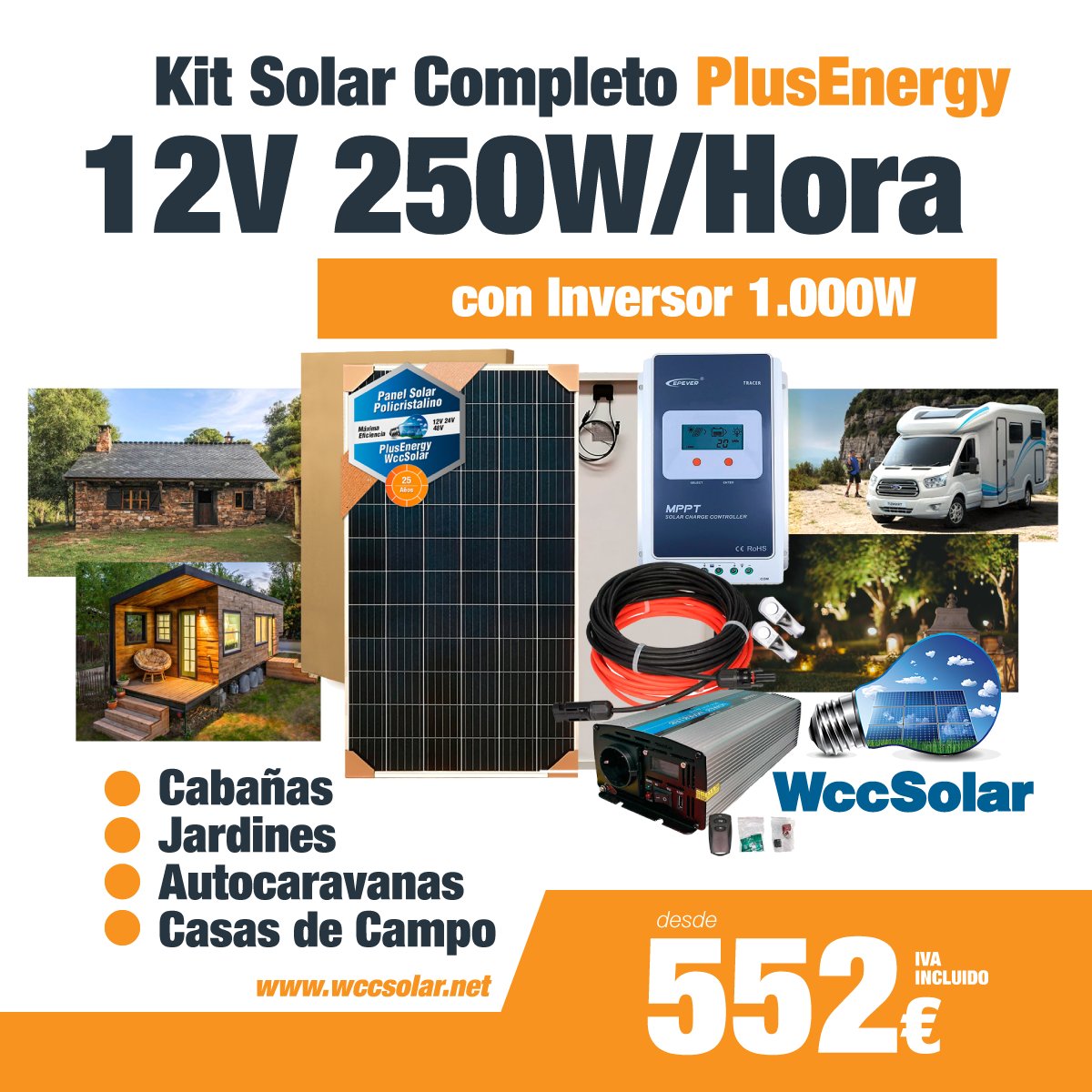 wcc_solar's tweet photo. ⚡️¡¡¡Date prisa y disfruta de tu kit Solar 12V ‼️ DESCUENTO DIRECTO Online 5%!!! Especial para Cabañas, Jardines, Autocaravanas o Casas de Campo.⚡️  https://t.co/2ZMlJZ8Y7f
#solar #campo #playa #energia ➡️ https://t.co/ylPlxRN1Tg https://t.co/S2MG61O4ly