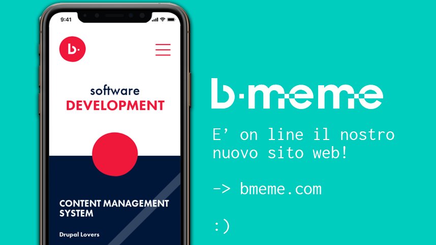 bonsaimeme's tweet photo. Il nuovo sito di bmeme è on-line! → https://t.co/bM1m4pC6QW #bmeme #softwaredevelopment #DigitalTransformation #ux #WebApp #Drupal #Angular #springboot #DevOps #CloudComputing #GoogleCloud https://t.co/MvNoUx6Gou