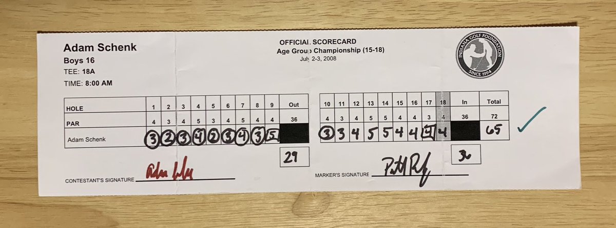 rnlmbrt's tweet photo. @IndianaGolf @FL_Resort Hey @PRodgersGolf remember when @acschenk1 made 8 birdies in a row at the Age Group Championship? @PGATOUR https://t.co/d6EaqlT85t
