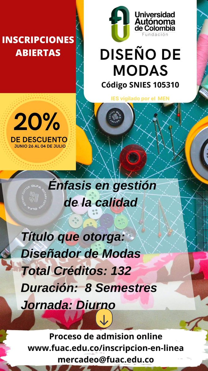 Uautonoma_Col's tweet photo. ¡Inscripciones abiertas en los programas de la Facultad de Ingeniería!
Anímate a ser parte de la FUAC
👇
https://t.co/ZkmQHoMpfM

#SomosAutónomos #yoquierolafuac https://t.co/U4LO0K4r2u