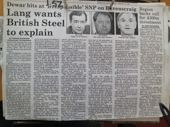 10/15 On 9 January 1992, British Steel announced that it would be closing Ravenscraig within 8 months. The 7 year guarantee was betrayed. The SOS campaign had apparently failed. But the effort to rally the Scottish nation behind Ravenscraig had been remarkably successful  #SWOS20