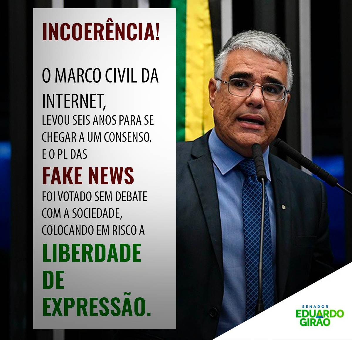 EduGiraoOficial's tweet photo. VOTEI NÃO AO PL2630! Perdemos uma partida, mas não o campeonato em favor da liberdade de expressão. Por total incoerência, o @senadofederal aprovou o PL da censura, sem sequer ouvir a sociedade e em APENAS 5 semanas de https://t.co/WYOt8U4lja de audiência pública! #PL2630Nao https://t.co/6ExCSjrXtp