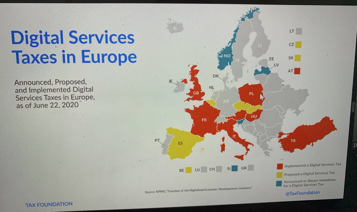 NoelClehane's tweet photo. #DigitalTax Where do we go from here?

Good question! Hot topic!

Super webinar from @TaxFoundation on one of the #taxation #conundrums of our time!

A tax war wrapped up in a #trade war or a trade war wrapped up in a #tax war?!

A global approach surely best!

#DST #OECDPillar1 https://t.co/ChJXQx8Je2