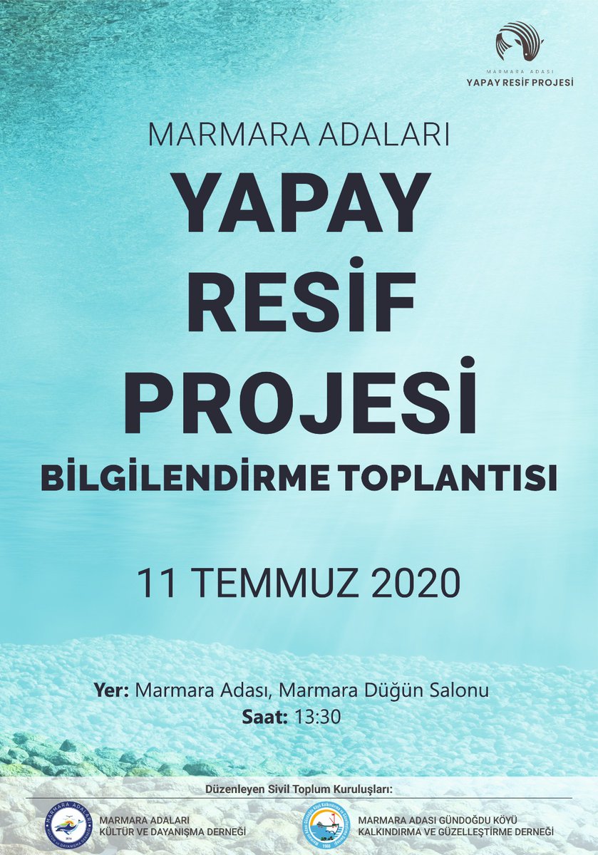 gundogduder's tweet photo. Marmara Adaları Kültür ve Dayanışma Derneği'yle birlikte düzenlediğimiz, Adalarımıza ve balıkçılarımıza nefes olacak "Marmara Adaları Yapay Resif Projesi" Bilgilendirme Toplantısına tüm üyelerimiz ve halkımız davetlidir.

@marmaradernegi https://t.co/YE6O62Wtiw
