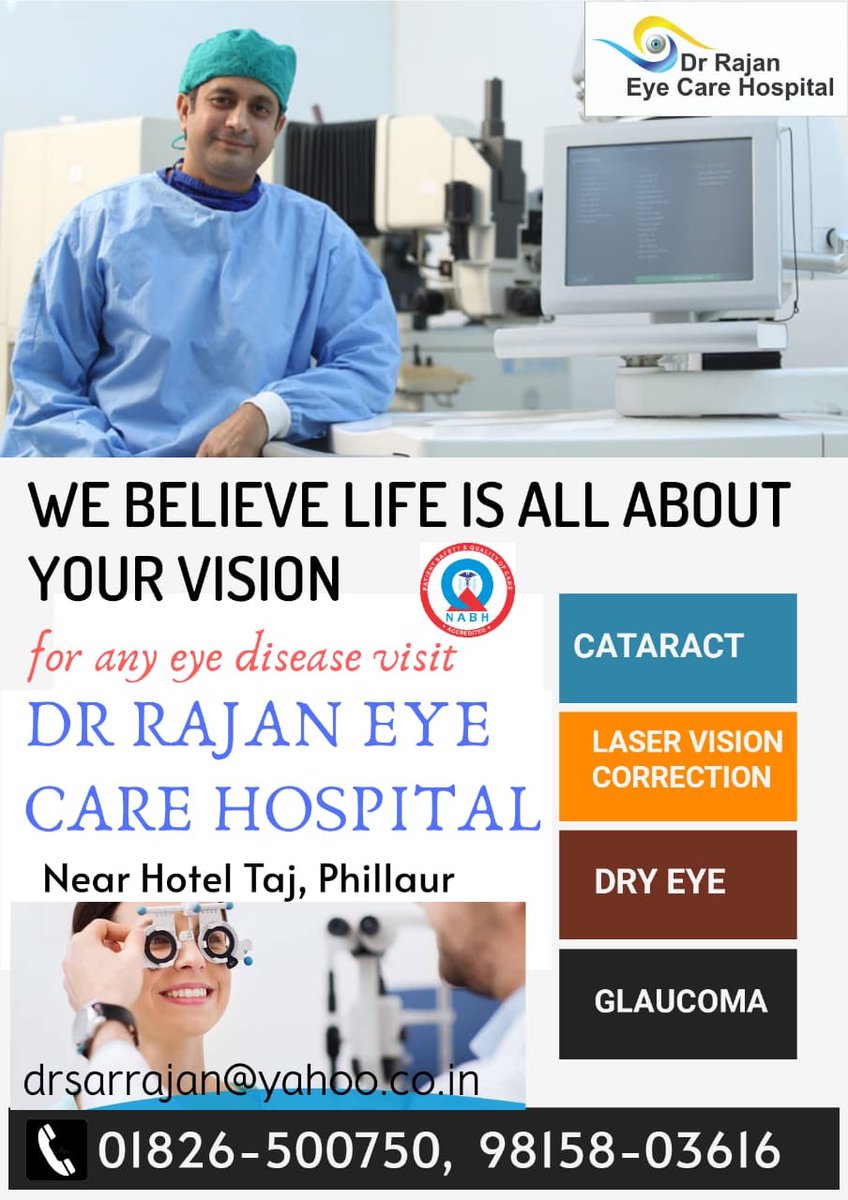 SARBJITRAJAN's tweet image. Take care of your eyes #healthyeyes #sharpvision #drrajaneyecarehospital #cataractsurgery