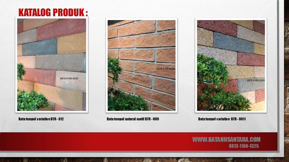 batanusantara's tweet photo. READY STOCK
Bata Tempel, Expose, Terakota, Klinker
Heavy Duty ceramic, Interlock, Clading, Loster Roster
081311661325
#batubatatempel #tokobatatempel #batatempel #bataexpose #bataekspos #batubata #batanusantara #batara https://t.co/VsfRBXY6FH