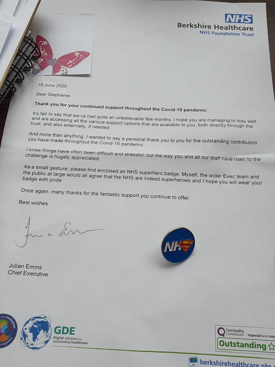 Watson_01092003's tweet photo. lovely gesture from our chief executive 🙂 @BHFT #mentalhealthnurse @WeMHNurses @RCNNQN #NHSheroes https://t.co/ZxXTK8S0Kd