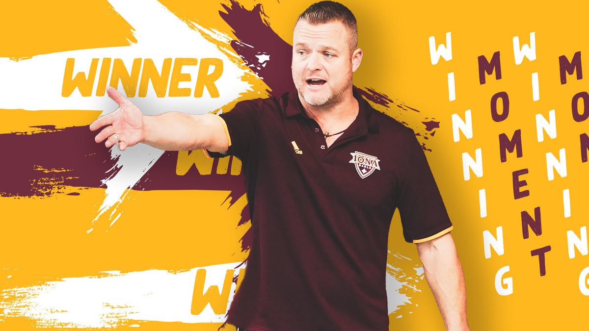 IonaGaels's tweet photo. And we have a winner!
Congratulations to @IonaWaterPolo's Brian Kelly on another record-setting win, being crowned champion of the 2019-20 (and some spring 2019) Moment of the Year Bracket Challenge!
#ICWWP's coach earned 55.2% of 2500+ total votes!
#GaelNation https://t.co/6TYyyx7ixs
