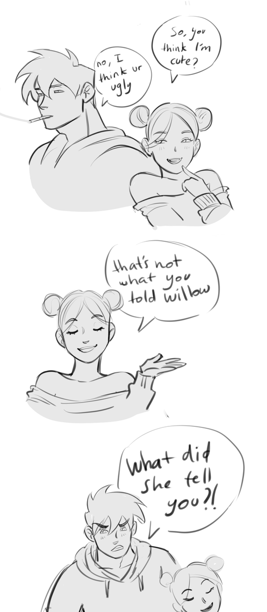 pepper being cheeky (go to my patreon for some spicy comics) 