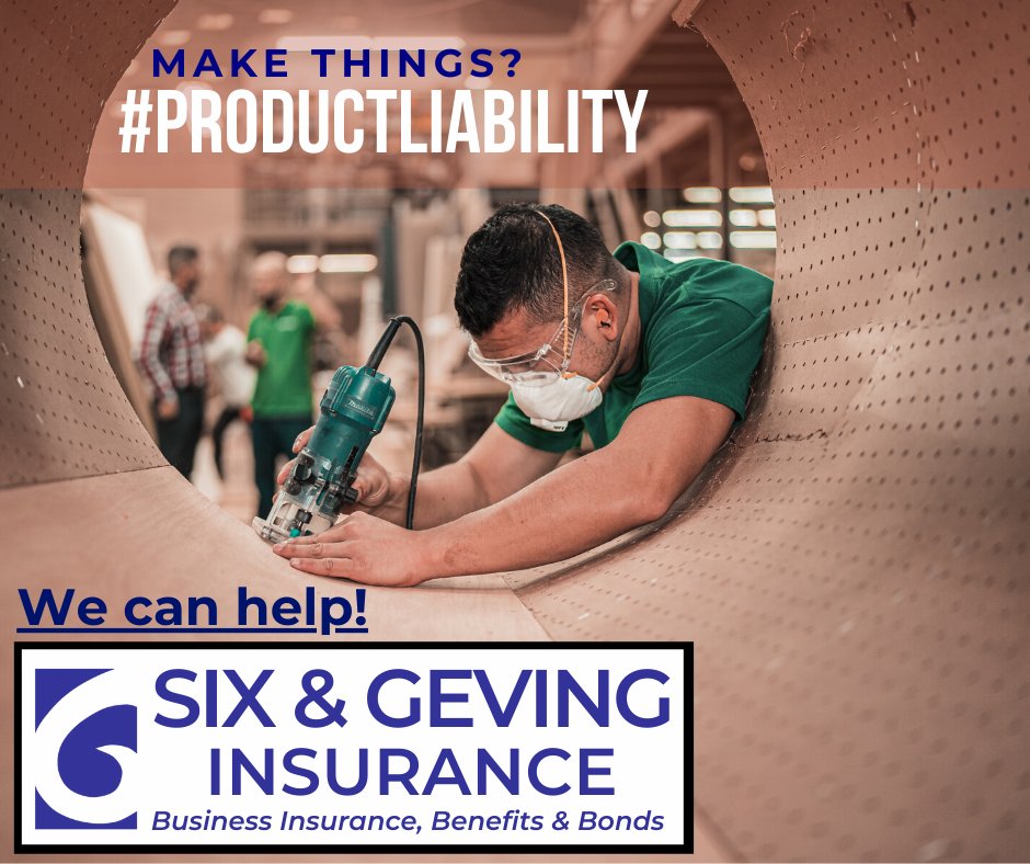 Got Manufacturing? You need products liability insurance We Can Help! Six &amp; Geving Insurance Colorado Springs 719.590.9990 Denver 720.962.0930 six-geving.com #productliability