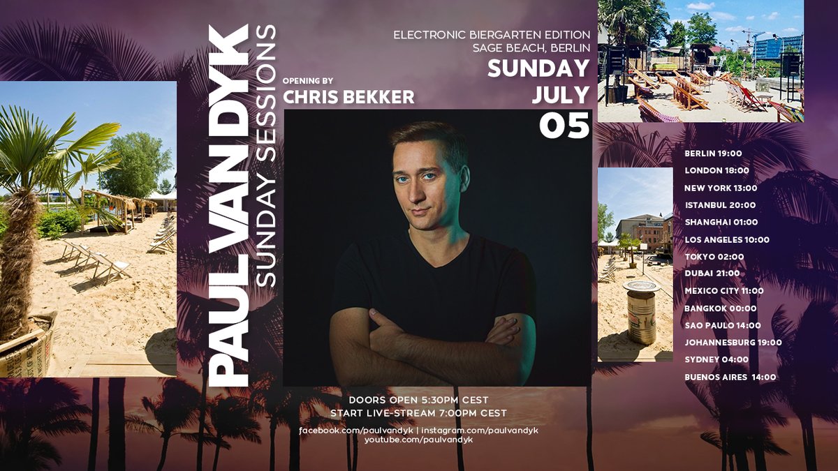 PAULVANDYK's tweet photo. Is it Sunday yet? 
Can't wait to be back on the beach and see you again :) #SundaySessions https://t.co/No0AdUwPk6