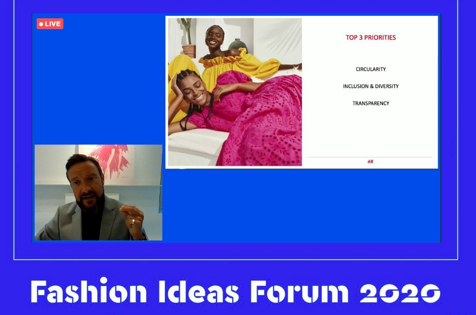 ManishaBudhrani's tweet photo. Las 3 prioridades #postcovid19 de Pascal Brun de H&amp;M  #fif2020 #Modaes #moda #Sustainability https://t.co/UU55OzRDVa