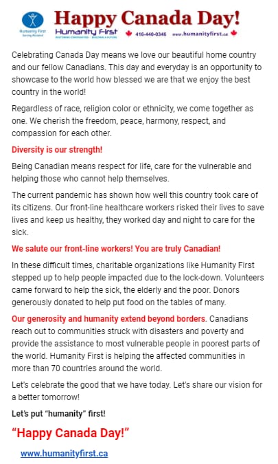 Dr. Aslam Daud (@doctordaud) on Twitter photo Wishing you all a very happy and blessed #CanadaDay2020 #Canada #HappyCanadaDay <a href="/humanityfirst/">Humanity First Canada</a> Wishing you all a very happy and blessed #CanadaDay2020 #Canada #HappyCanadaDay <a href="/humanityfirst/">Humanity First Canada</a>
