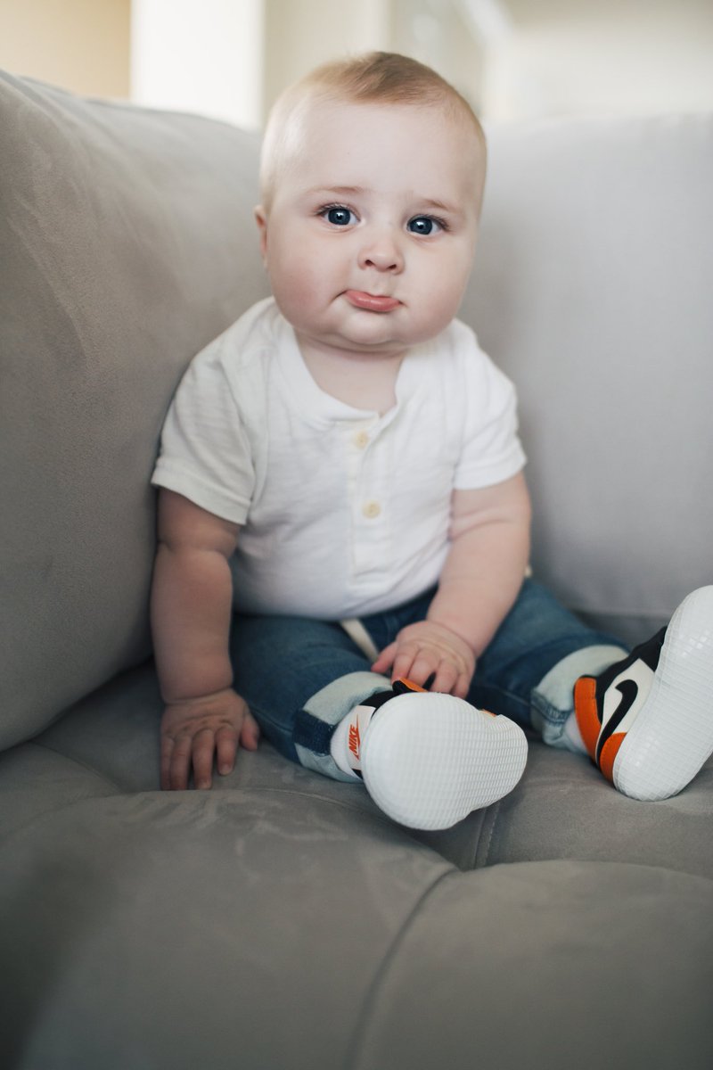 Happy 6 Months to our #sneakerhead! <a href="/DabergT/">DabergTTU</a> always has this little dude in the 🔥