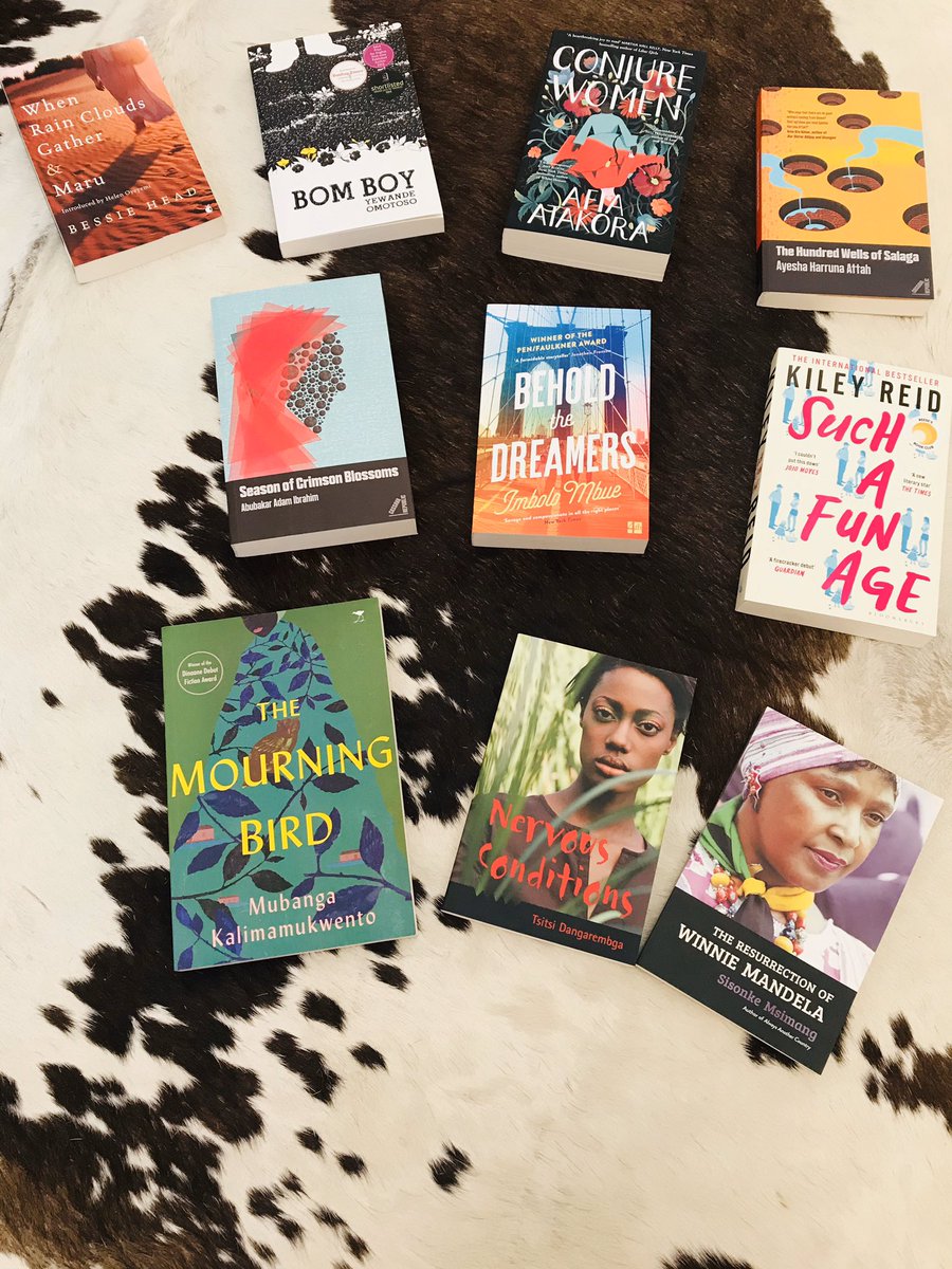 wynaB's tweet photo. My @lootcoza delivery finally arrived 🤟🏾. Thanks to @AfrolitSansFro1 @Bookamoso @CheekyNatives, my peace abode during #lockdown 📚 for making my bookshelf more dense 😝, and not forgetting the ink drinker @mpushntabeni for recommending #ConjureWomen. https://t.co/95ji90H5Oz