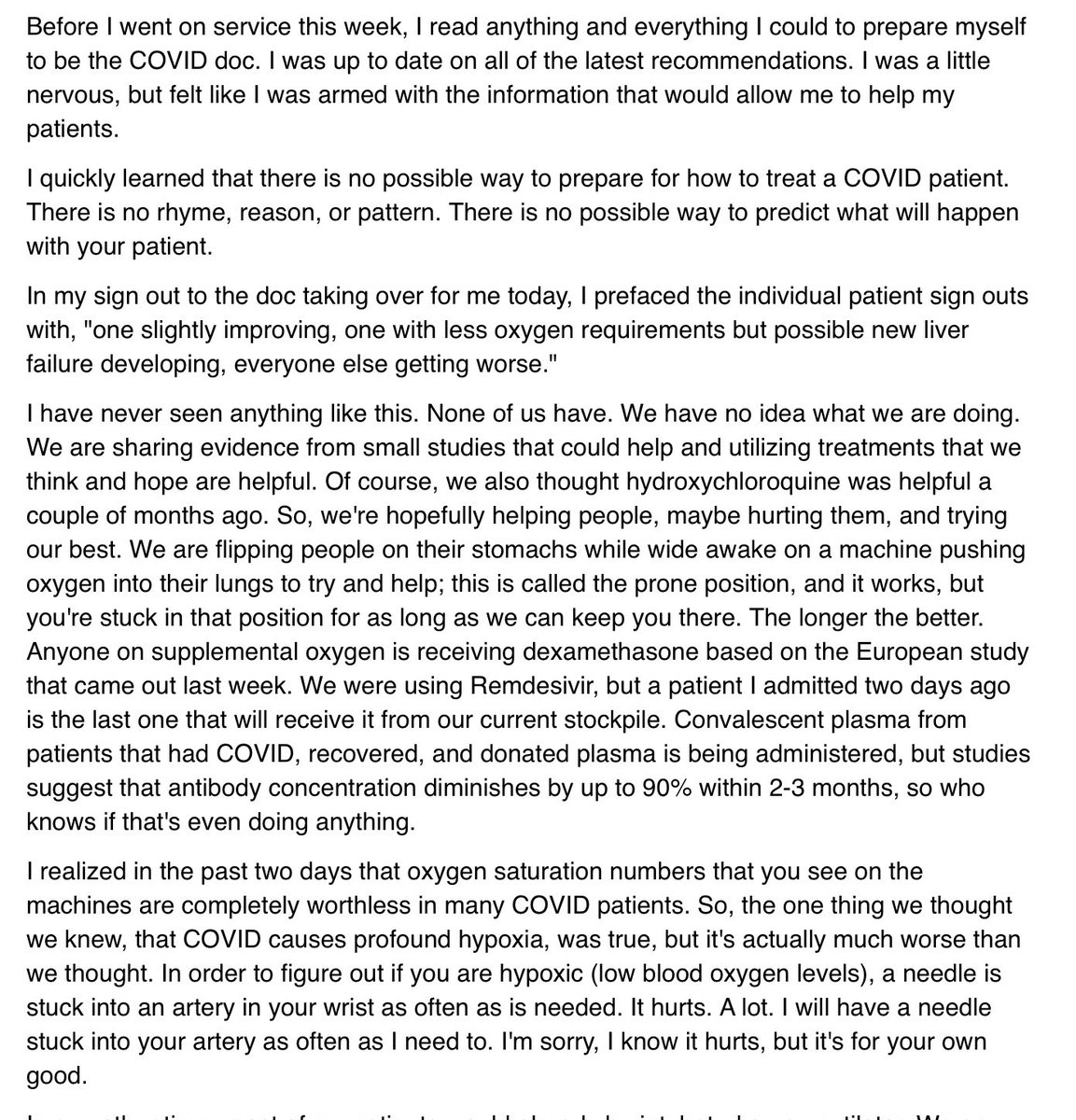 BarbBanfieldRN's tweet image. Report from a doctor treating Covid patients in Arizona: