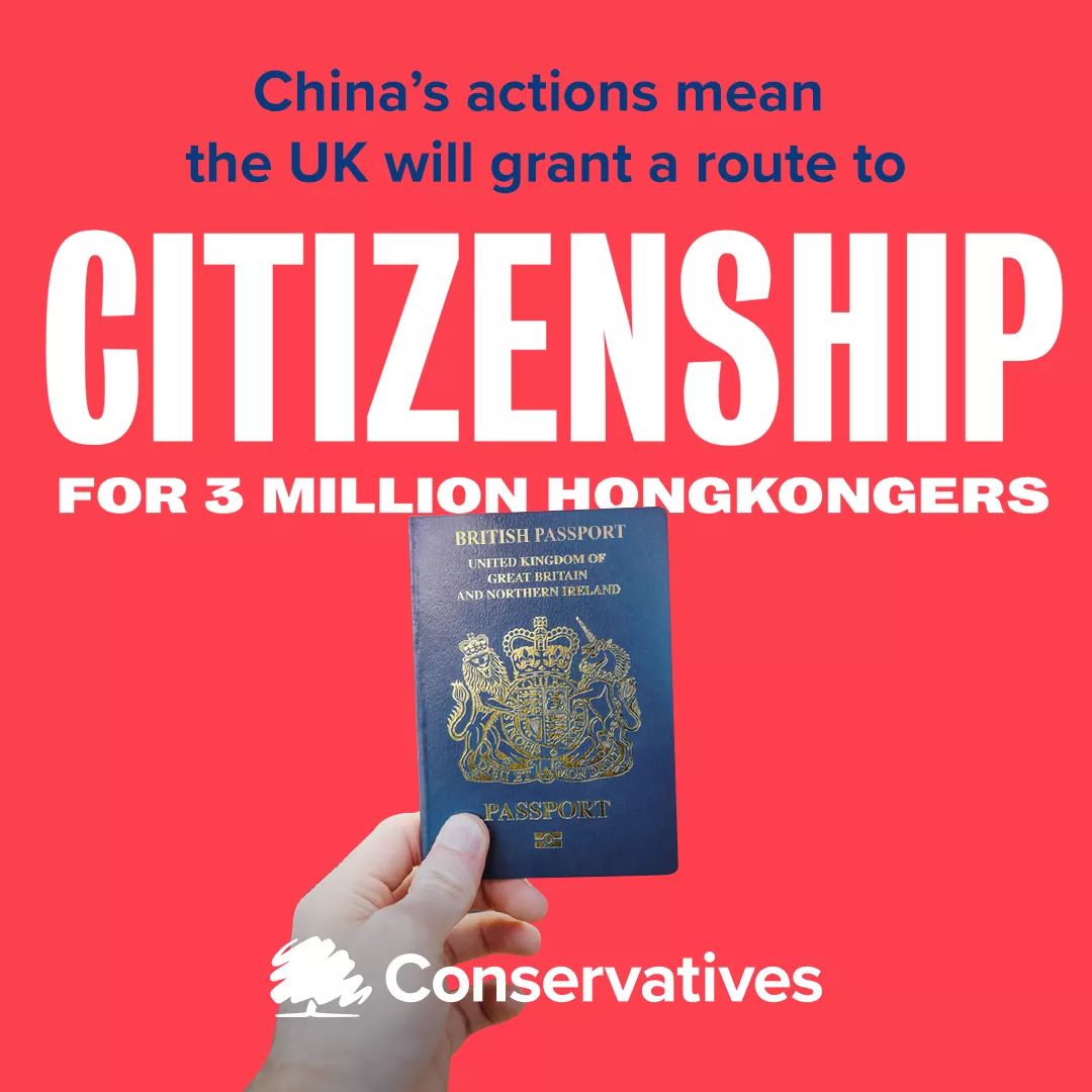 China's actions mean the #UK will grant a route to #citizenship for 3 million #HongKongers 🇭🇰 #HongKong #HongKongNeedsHelp #HongKongSecurityLaw