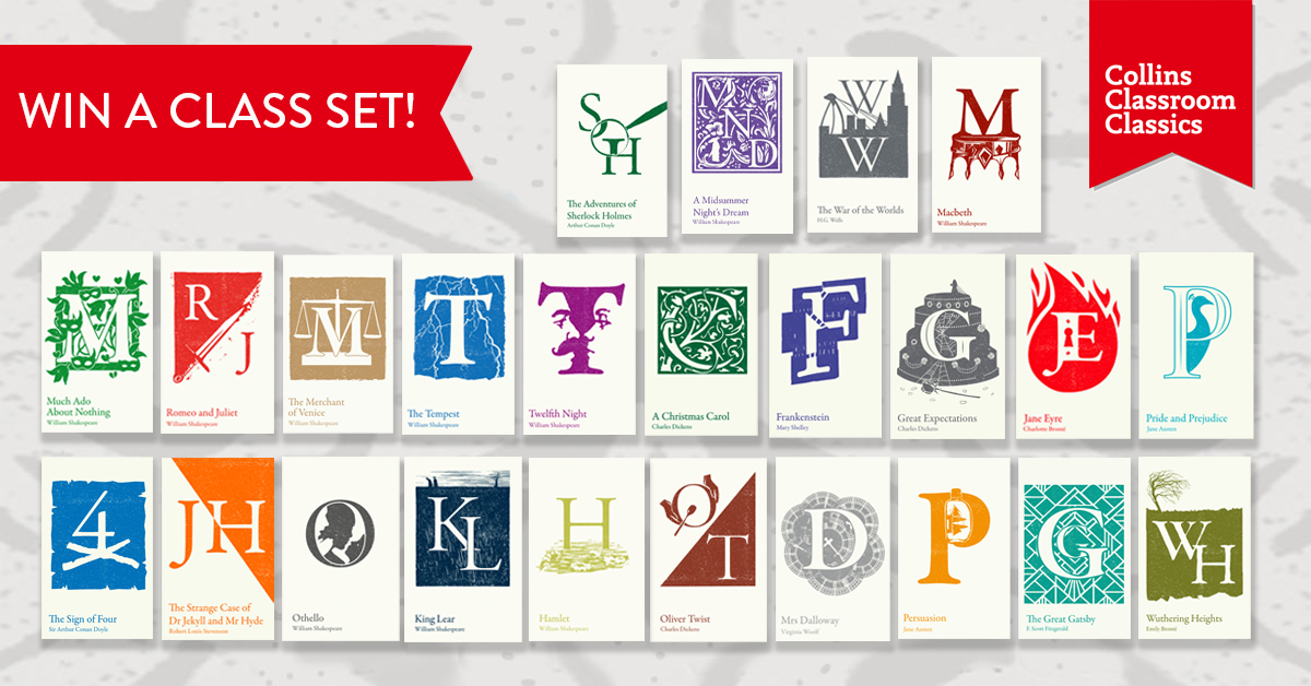 #WIN a class set of Collins Classroom Classics! Choose a set text for your KS3, #GCSE or A-level students from our wide range. To enter, simply like and RT this post, and make sure you’re following us too. Closes 10/7/20. T&amp;Cs apply:  ow.ly/PIYY50An4dQ #engchat #giveaway