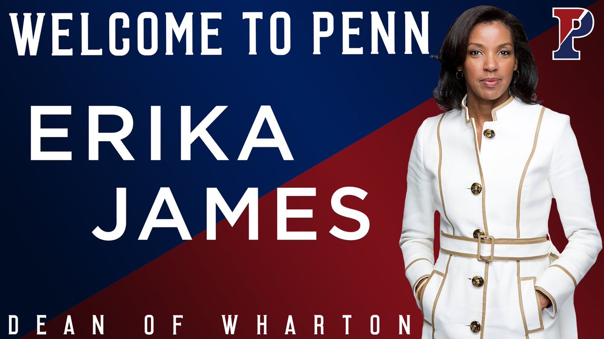 PennWBB's tweet photo. Welcome to Penn!

Sending well wishes Dr. Erika James, who was recently named Dean of Wharton Business School here at the University of Pennsylvania! 

We are grateful to have you! https://t.co/urwS11MO1P