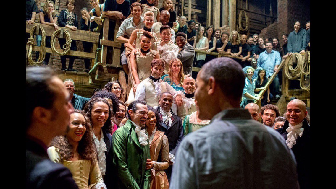 Soooo, anyone mind a gratuitous thread down celebrity lane of some favorite famous peeps that came to Hamilton? No? Great! Here we go.....Of course, I have to start with my very first performance as Hamilton during previews:  @BarackObama  @HamiltonMusical  @disneyplus  #HamilFilm  