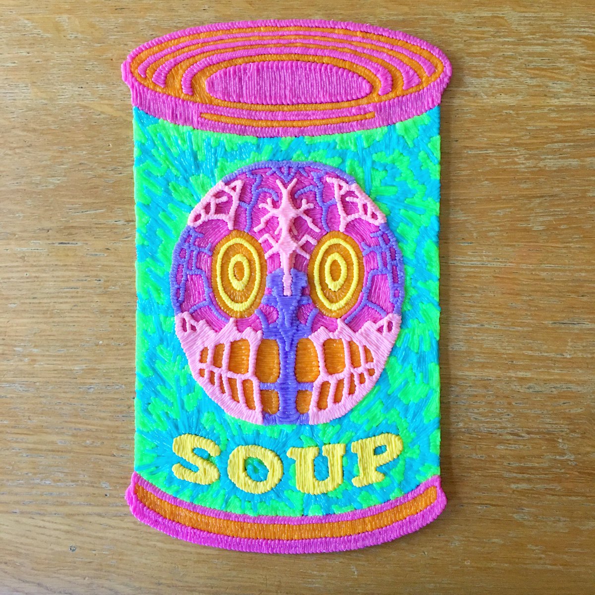 ExploringSenses's tweet photo. Completed #brainsoup9

Hand drawn #3Dpen #artwork using @sopolaroid3d #3Dpens
-
Inspired by #andywarhol #campbellssoup  cans, combined with the #esmakerlab #brainlogo https://t.co/s1qCzhgjjw