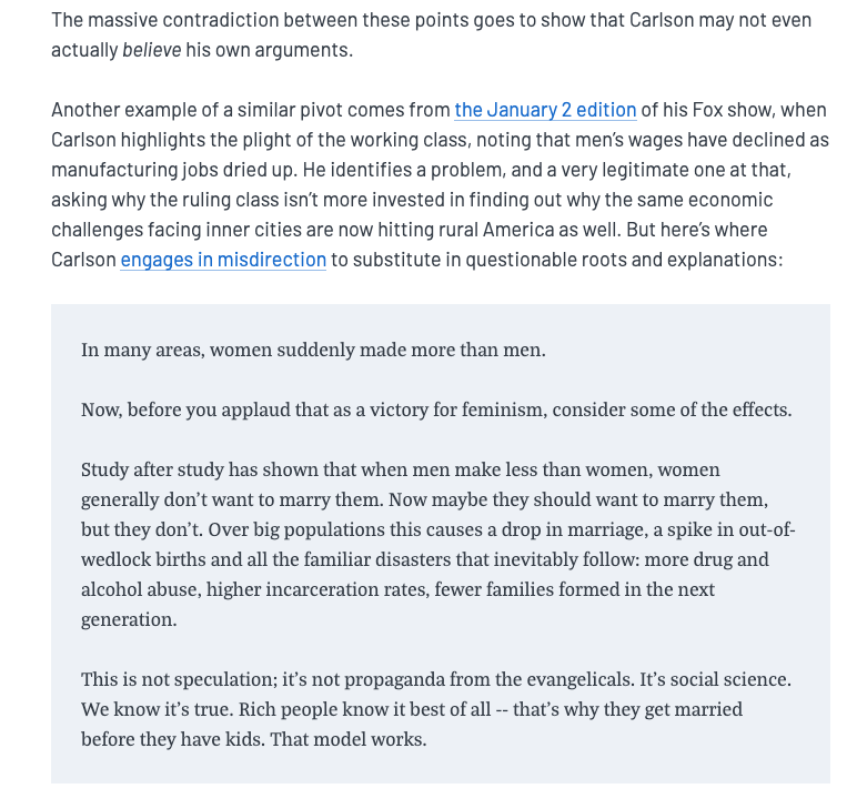 Another portion from that piece:  https://www.mediamatters.org/tucker-carlson/tucker-carlsons-war-ruling-class-master-class-misdirection