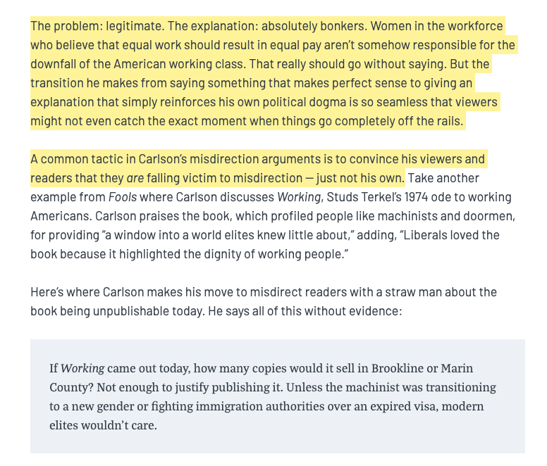 Another portion from that piece:  https://www.mediamatters.org/tucker-carlson/tucker-carlsons-war-ruling-class-master-class-misdirection