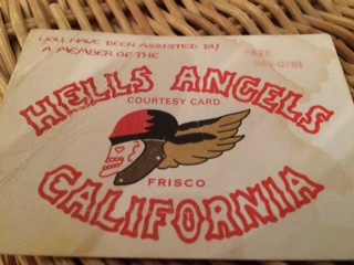 "A DAY IN MY LIFE"
Why were the Hells Angels staying the night in my apartment 🤔
Ask George Harrison 🎸
But they gave me their card and said "Thanks"mmmm🤔✂️

You can find out in my book "THE CUTTING EDGE" and order it at <a href="/BeatlesBooksto1/">BeatlesBookstore</a> 
beatleshairdresser.com