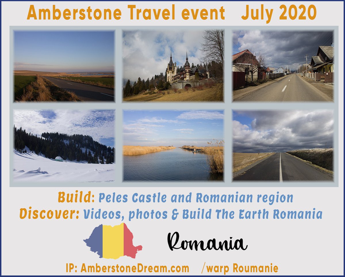 Discover the Romania with our July event on Amberstone 

Join us and build #pelescastle and romanian region 🏰

IP: amberstonedream.com 

All information here: amberstonedream.com/en/romania.php

#Minecraft #architecture #Romania
