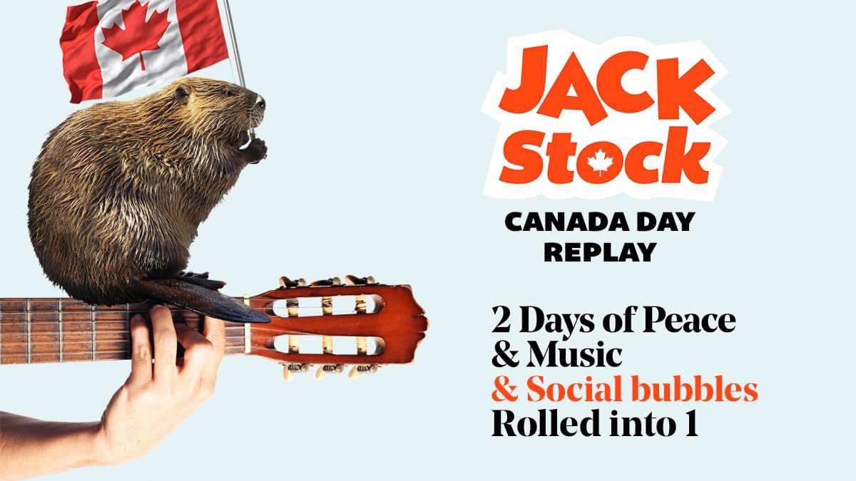 TroyScott's tweet photo. the JACKstock Canada Day REPLAY is on starting at NOON on your local JACK Radio station / @RadioplayerCa! We’ve added a few things to our uninterrupted fake festival for Canada Day, so sorry! 😉 📻🙌🇨🇦 #JACKstock #JACKradio @RogersMediaPR https://t.co/U3FcOw0Z5Y