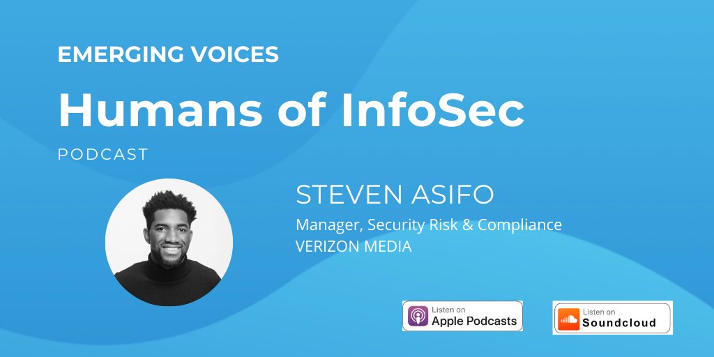humansofinfosec's tweet photo. Excited to share our newest #emergingvoice, Steven Asifo . Steven is a cyber security practitioner working on GRC initiatives with the Paranoids at Verizon Media by day and a comedian by night. And so much more! Learn more about his story here: https://t.co/7QreuLbCnc https://t.co/Bla1huz0fJ