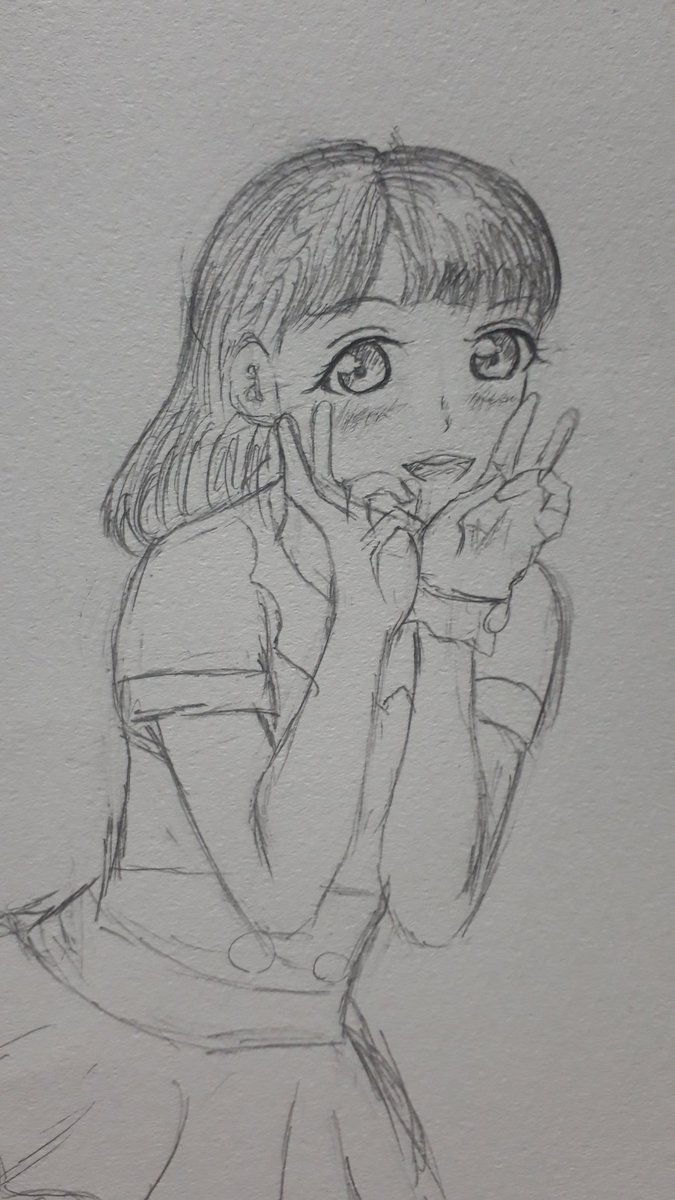 杏ちゃん❣
夜中に何描いてんだよって感じだけど描きたかったから描いたお〜!
落描きだから手とか体のバランスとかヤバイ‼️
てか、似てなくて草www?