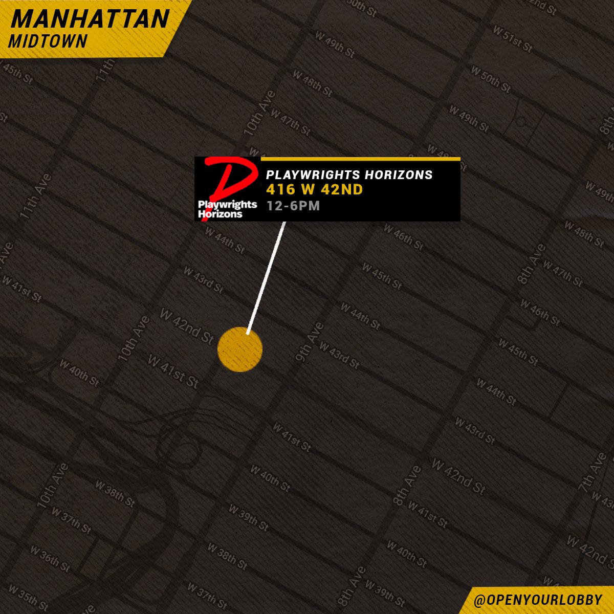 WED 7/1 - Small group of participating #OpenYourLobby theaters in MANHATTAN today! Also, no Brooklyn map today. Any additional info will be added to this thread and bitly.com/openyourlobbyl…