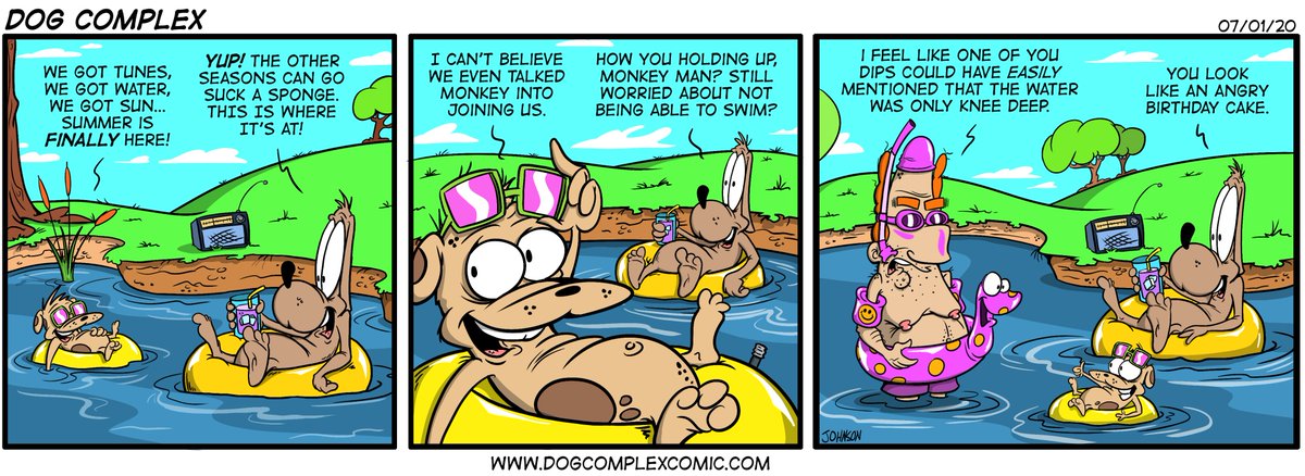 dogcomplexcomic's tweet image. New strip Wednesday! (Sorry about the nipples.)