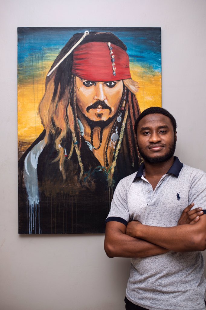 nias_nyalada's tweet image. As we begin this new month, the second half of 2020.
Here's a giveaway Acrylic painting on canvas of Captain #JackSparrow (size:100x70cm) to anyone who will get the most Retweets in 48hrs 

#art #artistontwittter #TwitterGulio #PiratesOfTheCaribbean #Tanzania #JohnnyDepp