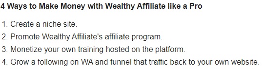 4 ways to #makemoney on #wealthyaffiliate (ànd they are helping you out with all of it (bonus: me helping you ;-) ! ) #workfromhome https://t.co/hGPBGLwgF2 https://t.co/I8YkajVjE7