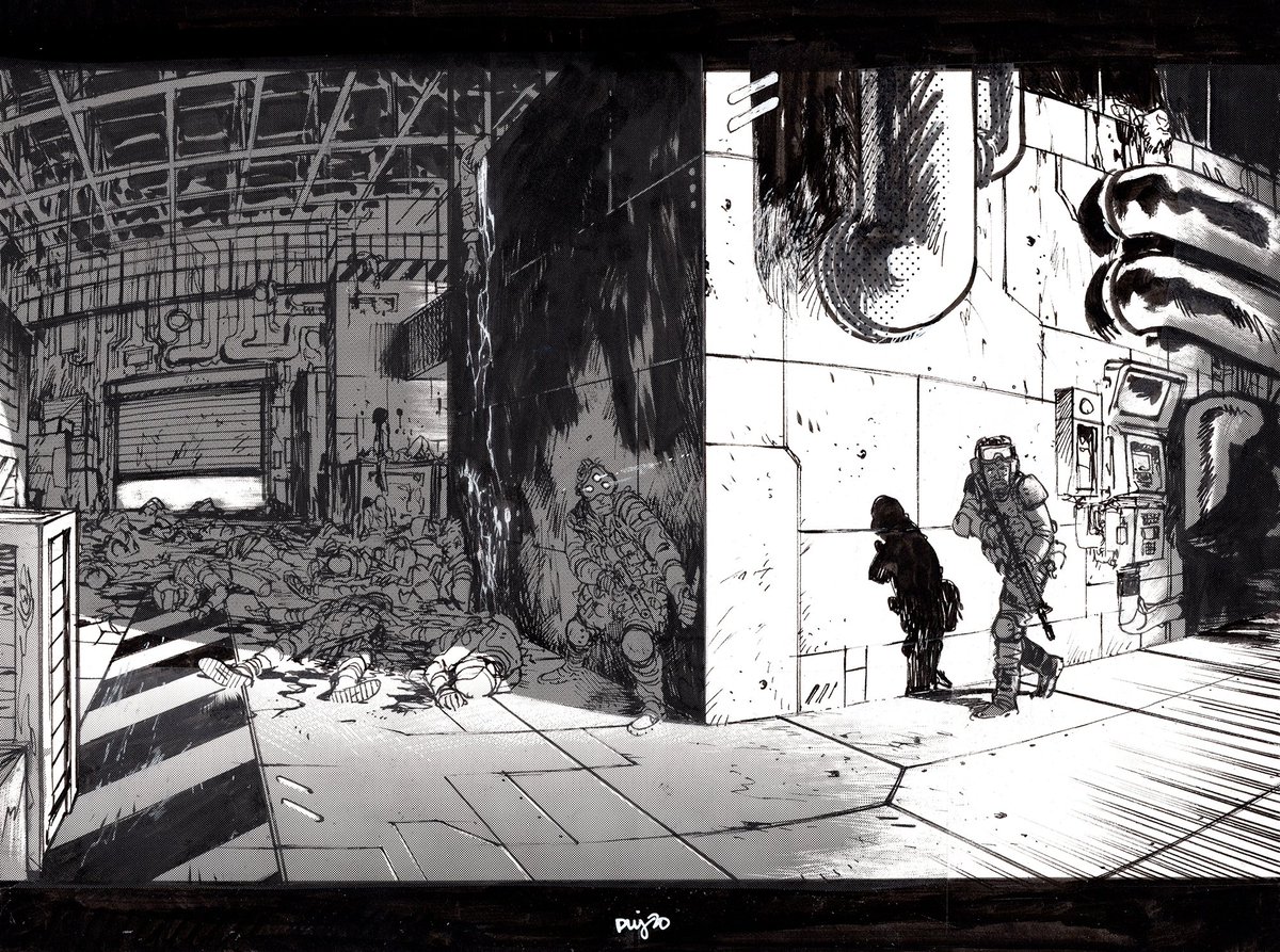 Splinter Cell commission!  I was trying to sell a sense of tension here with the almost split in half composition. 