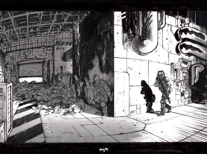 Splinter Cell commission!  I was trying to sell a sense of tension here with the almost split in half composition. 