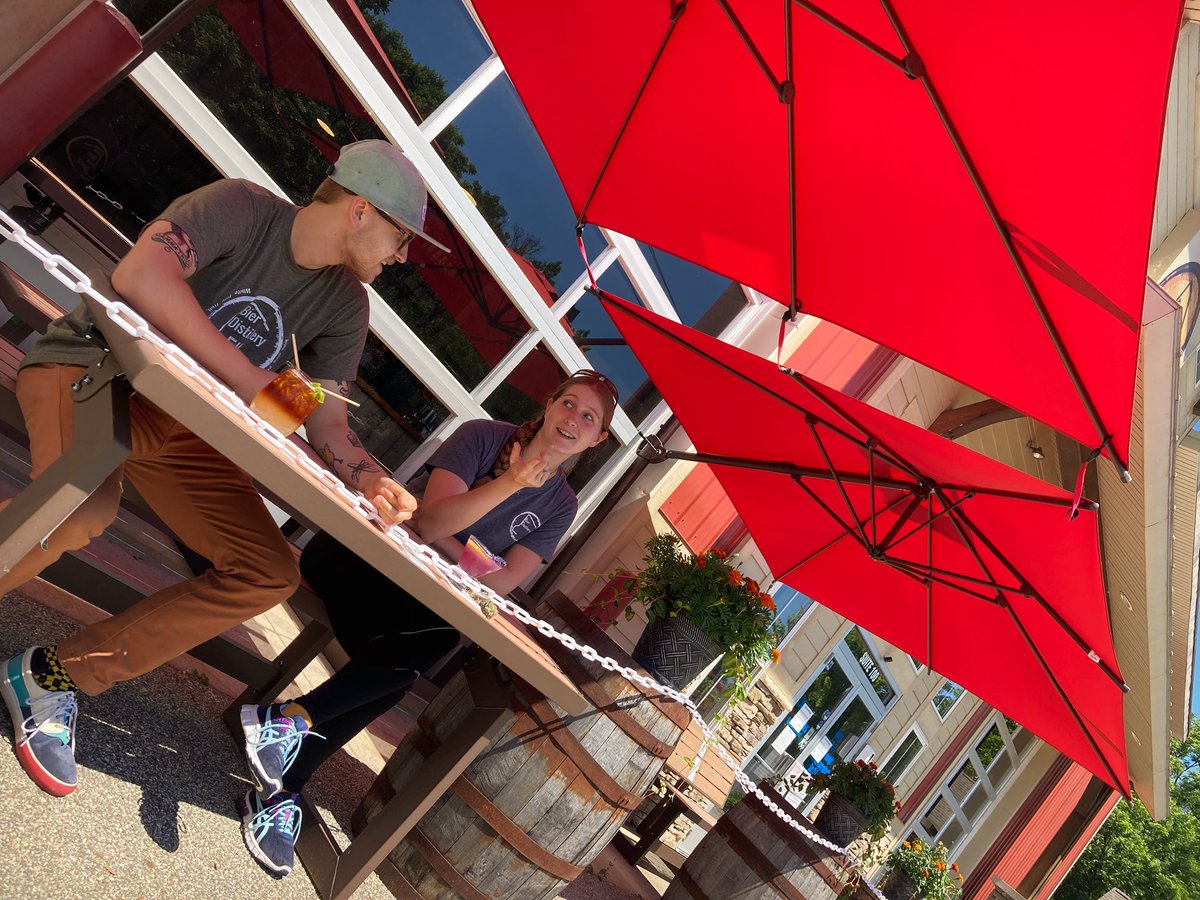 BierDistillery's tweet photo. It’s a beautiful day for lunch and drinks with friends on the patio. https://t.co/bN7nta7uZb