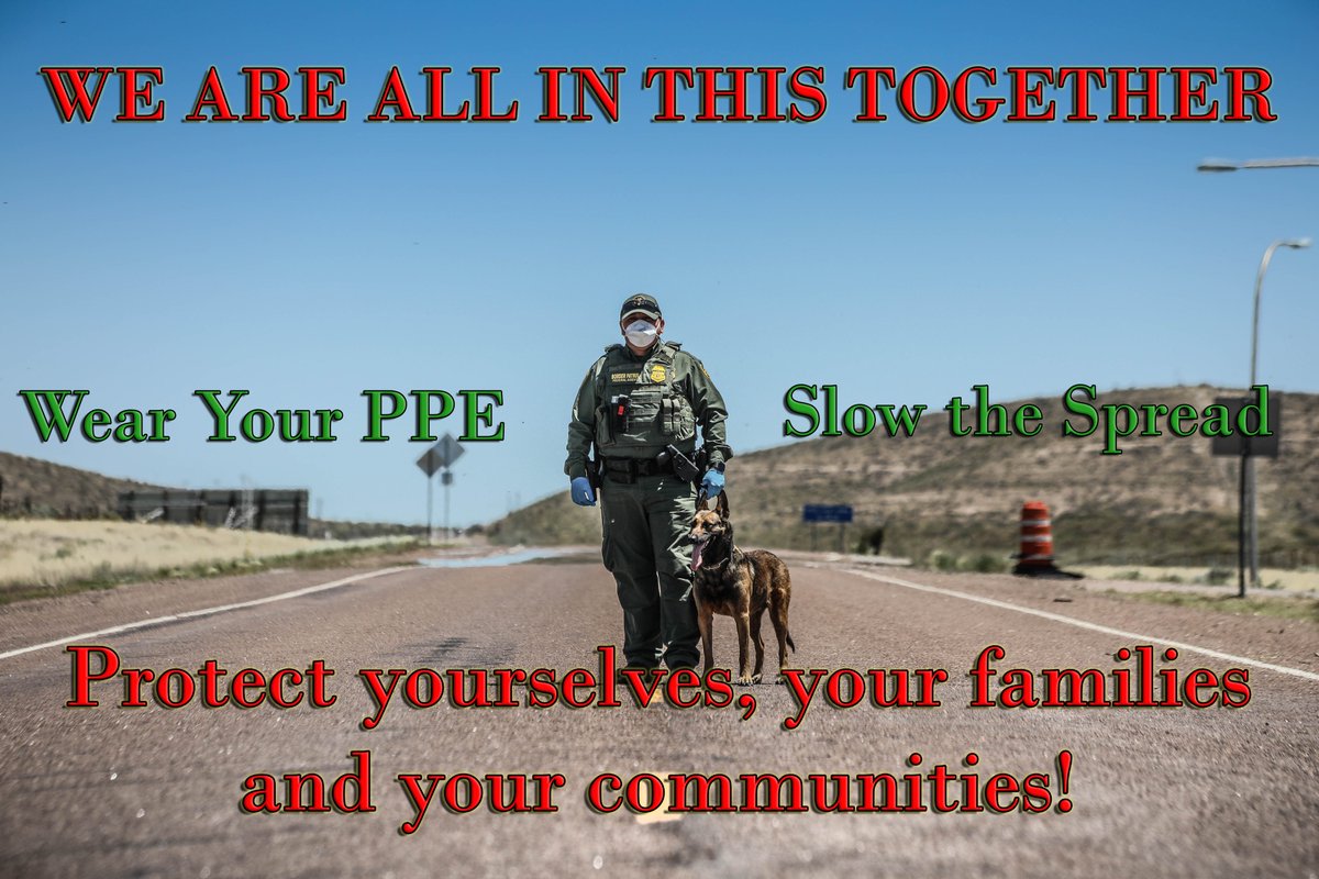 We must do all we can to #SlowtheSpread.  We will remain vigilant in doing what is necessary to protect our communities!  #WeAreAllinThisTogether <a href="/CBP/">CBP</a> <a href="/CBPWestTexas/">CBP West Texas</a>