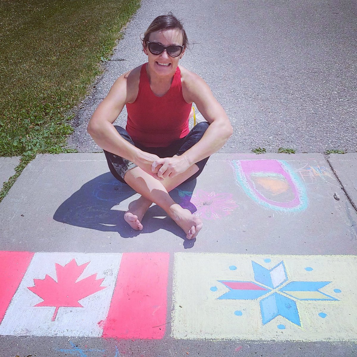 It's #CanadaDay! #reconciliation #happycanadaday🇨🇦 #chalkthewalk #chalkyourwalk #art #artoftheday #indigenouswaysofknowing #truth