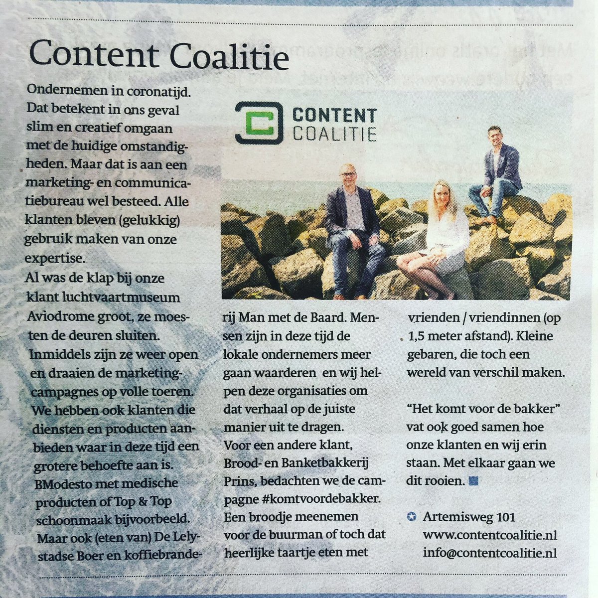 ContentCoalitie's tweet photo. De Content Coalitie in Coronatijd! #Corona #content #coalitie https://t.co/1gfpAZ1ZdL