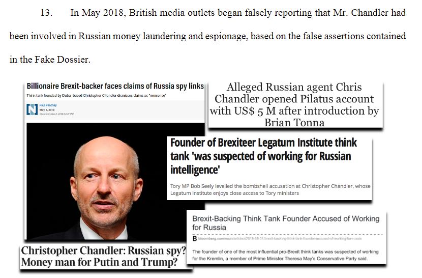 23\\The suit charges that the press published stories based on Berlin’s false reporting claiming the Chandlers had illicit ties to Russia.