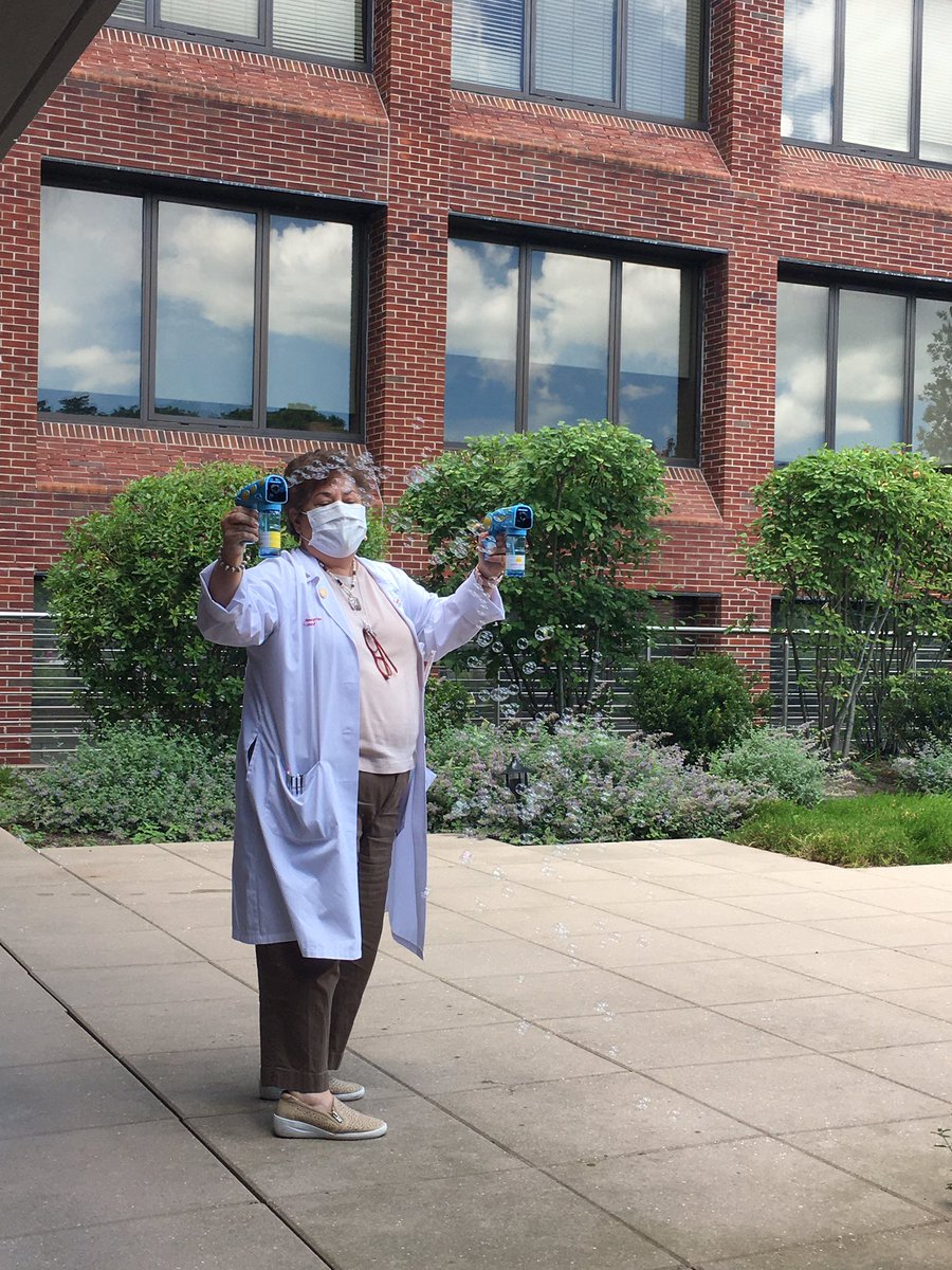 De-stress with bubbles on the roof garden atNYP/Lawrence