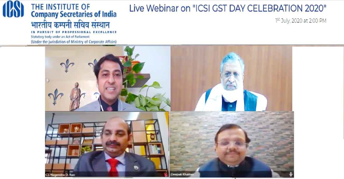 icsi_cs's tweet photo. #ICSI thanks Shri Piyush Goyal & Shri Sushil Kumar Modi for their presence at the celebration marking the 3 years journey of the #GoodandSimpleTax #ICSIIndiasGSTPartner #OneNationOneTaxOneMarket #3YearsofGST #csashishgarg @narendramodi @PiyushGoyal @SushilModi https://t.co/avl1CblmMV