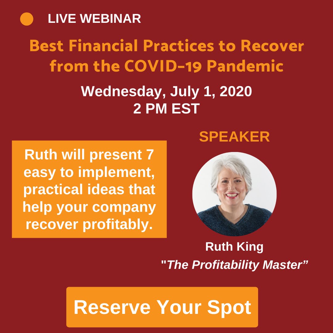 phccnatl's tweet photo. #HappeningToday: "Best Financial Practices to Recover from the COVID–19 Pandemic" presented by @RuthKing at 2 PM EST. Learn more here - https://t.co/XUtnyBF5x3 #COVID19 #FinancialPractices #Finances #PHCC https://t.co/NTKtmvf4Bs