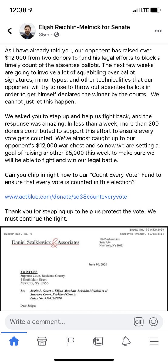 We succeeded in erasing the two-timing tricks of the former IDC in Albany and in Washington, we can not afford to create another one in Albany this term. Sweet has made it clear that he does not care. Twitter, do your thing. 7/7 #CountAlltheVotes  #ShameonSweet