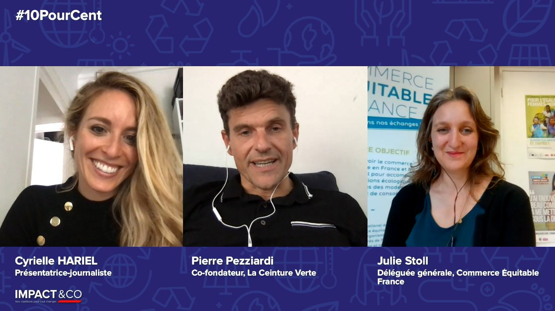 🚨Nouvel épisode d'Impact &amp; Co, la #webtv de la coalition #10pourcent 
🔊Modes de conso et de production responsables
Avec Julie Stoll (<a href="/EquitableFrance/">Commerce Équitable France</a>) et @ppezziardi (@VerteCeinture )
En partenariat avec <a href="/LeFrenchImpact/">Le French Impact</a> et <a href="/ProBonoLab/">Pro Bono Lab</a>
#ESS #socent #RSE 
youtube.com/watch?v=JCQBw1…
