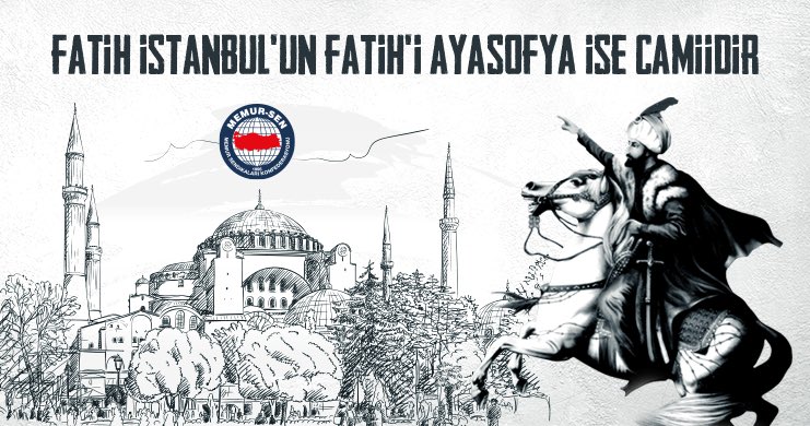 Fatih İstanbul'un Fatih'i, Ayasofya ise Camiidir

Danıştay’ın;milletin maşeri vicdanına, yüksek iradesine,büyük ittifakına uygun karar vermesi için gereken hukuki gerekçelerin varlığını hem hatırlatıyor hem de bir kez daha haykırıyoruz.#AyasofyaCamidir 
▪️memursen.org.tr/fatih-istanbul…